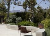 Steel firepit with view of Hollywood sign